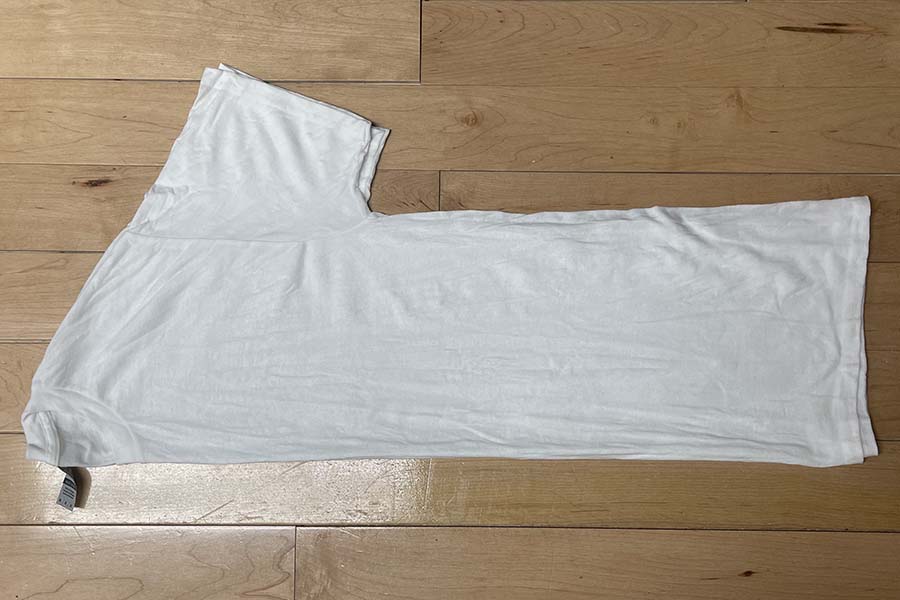 Shirt folded in half
