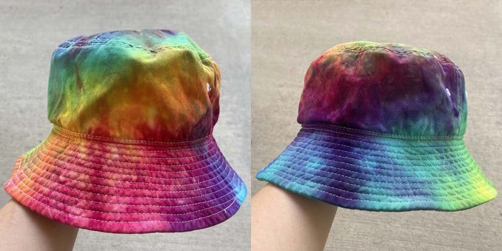 6 color spiral tie dye bucket hat